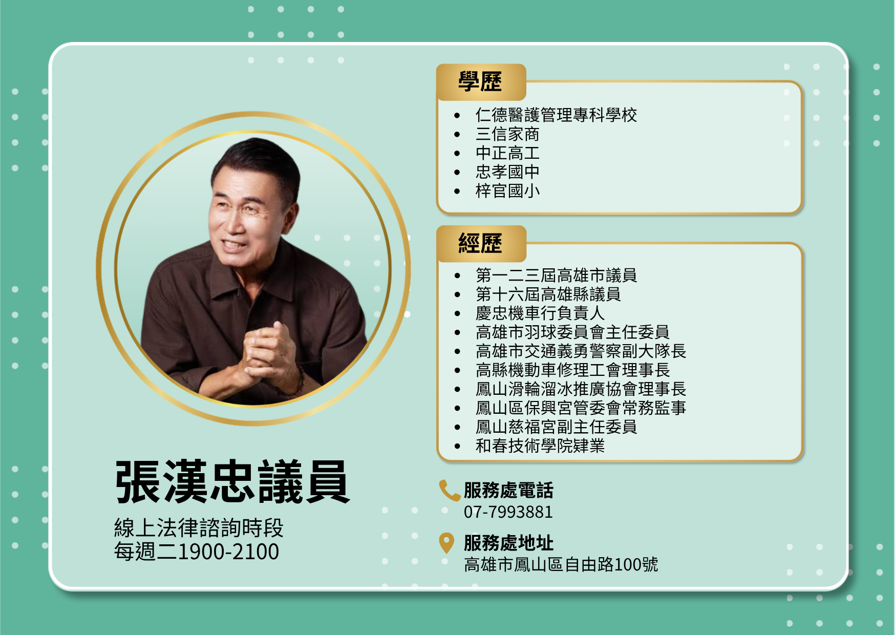 張漢忠議員